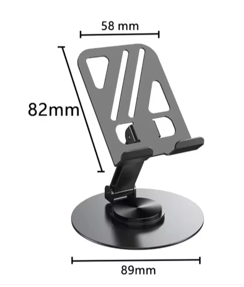Soporte Ajustable 360° Premium de Aluminio para Celular y Tablet – Base Antideslizante y Plegable