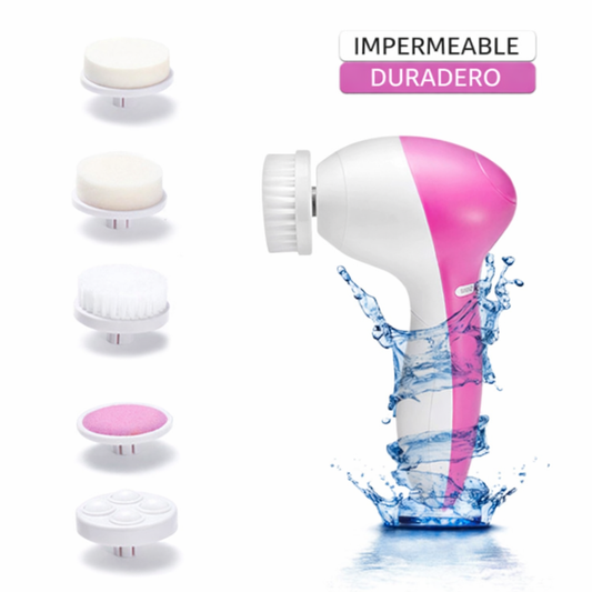 Piel limpia y radiante en minutos  – Cepillo Facial 5 en 1
