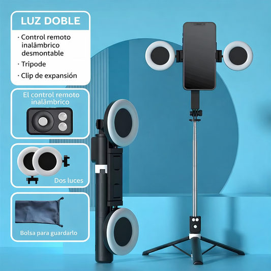 Kit Profesional de Iluminación Doble LED con Soporte para Smartphone